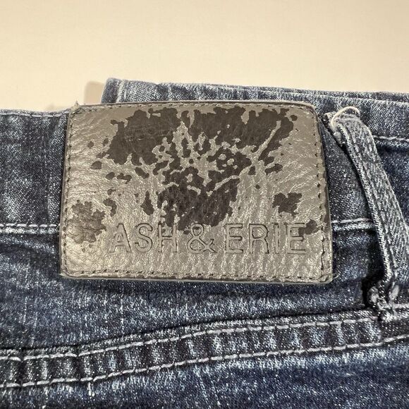 Ash & Erie Slim Straight Blue Jeans Denim Short Inseam Men's 36x27 - Picture 12 of 13